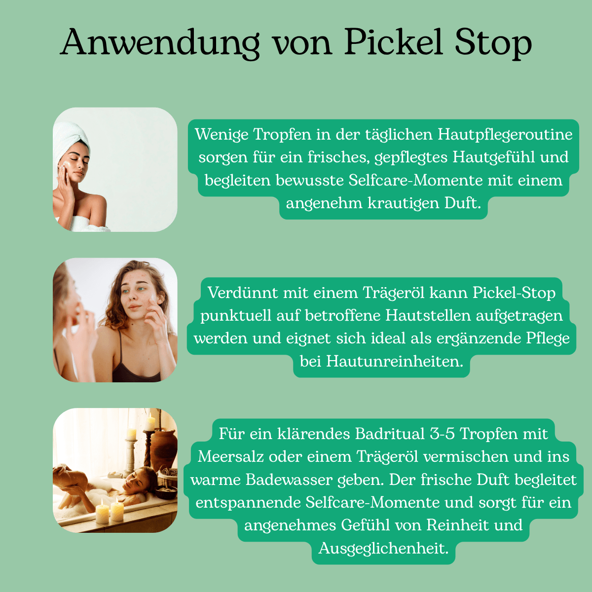Anwendung von Pickel Stop