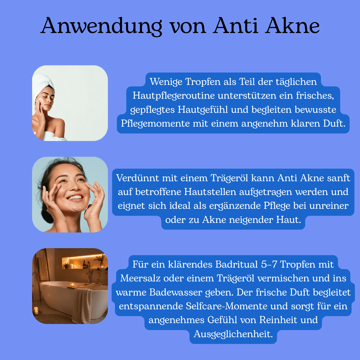 Anwendung von Anti Akne