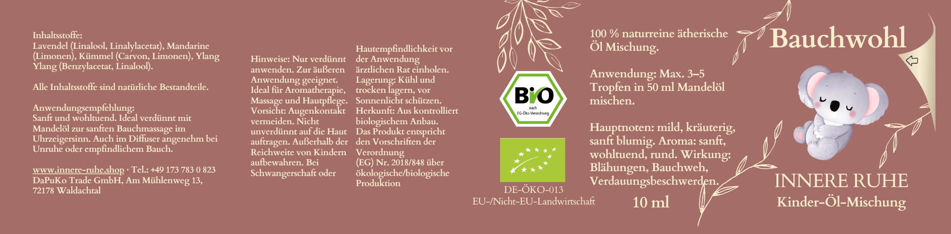 Bauchwohl Etikett
