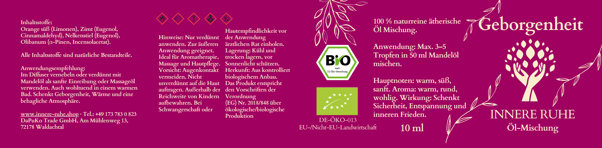 Wärmende Geborgenheit Etickett