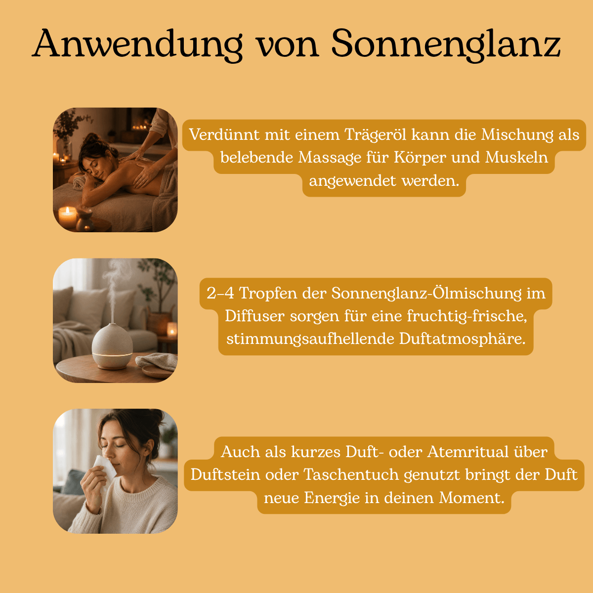 Anwendung von Sonnenglanz