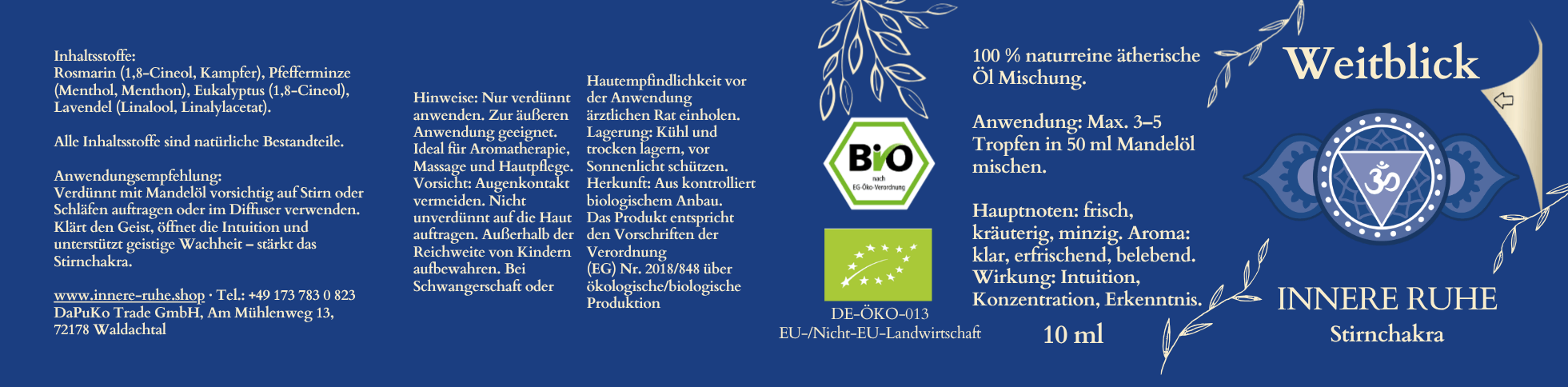 Weitblick Etikett
