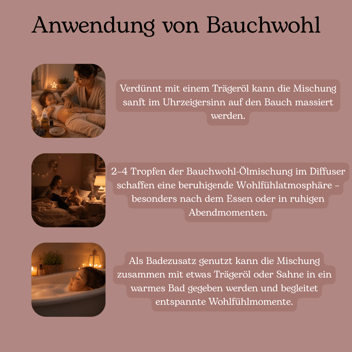 Anwendung von Bauchwohl
