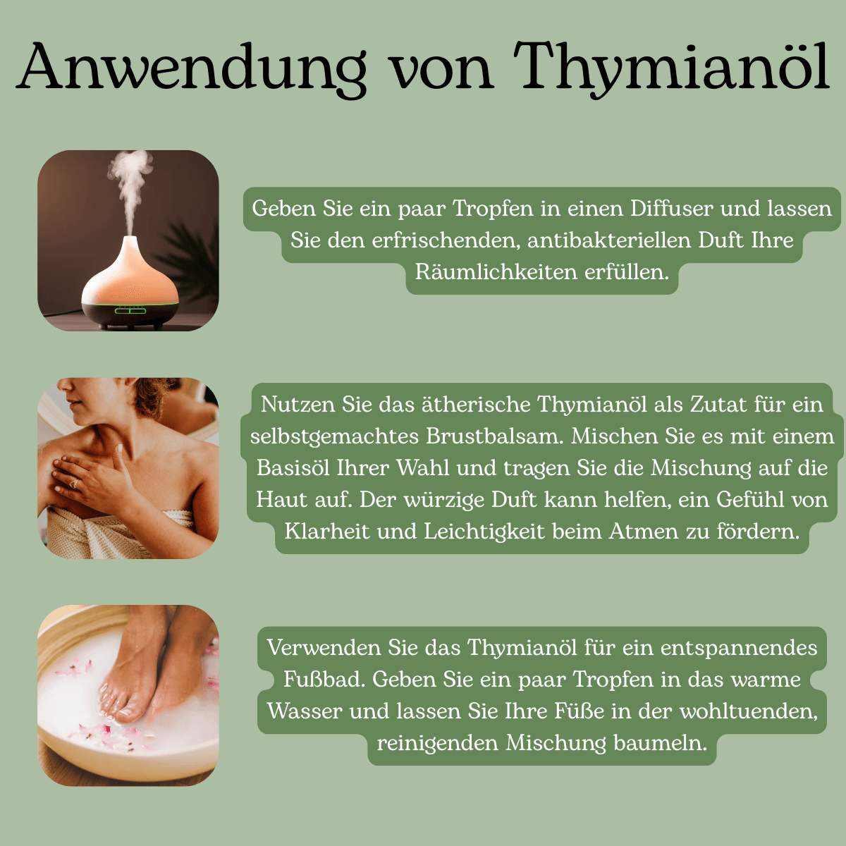 Anwendung von Thymianöl