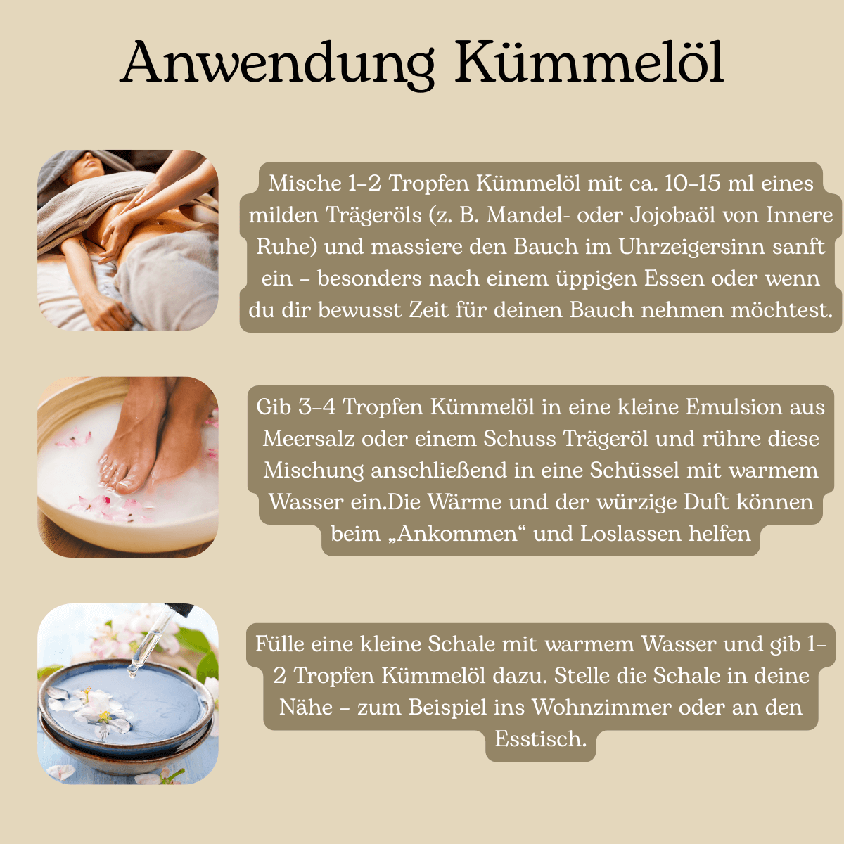 Anwendung Kümmelöl