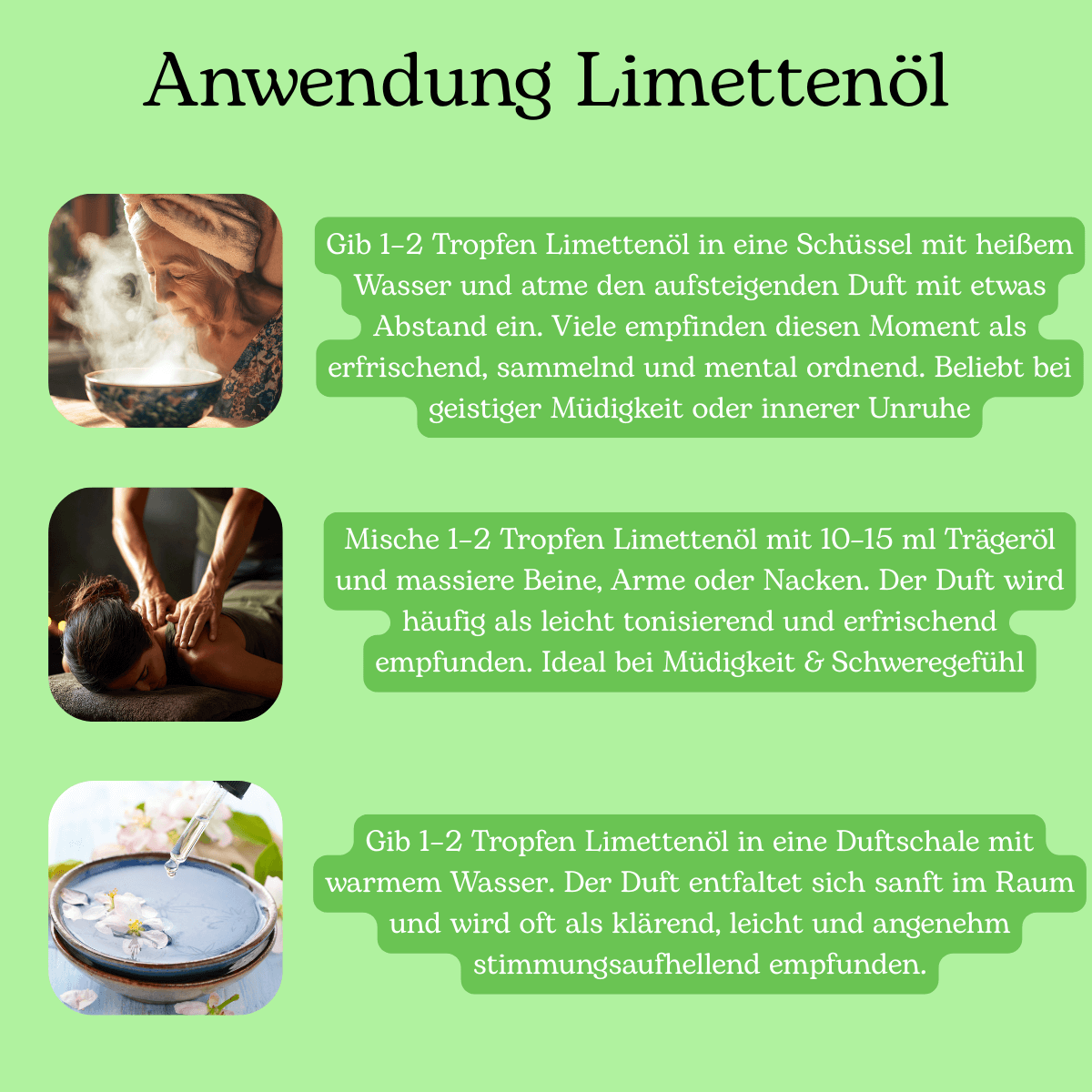 Anwendung Limettenöl