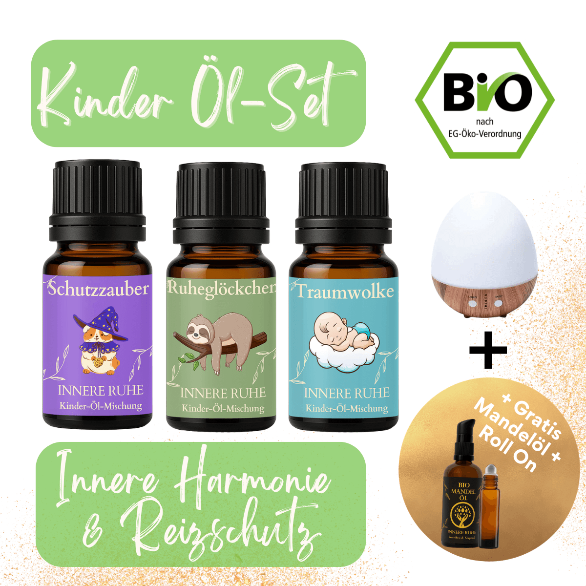 Innere Harmonie & Reizschutz für die Kleinsten – Kinderöl-Set – Innere Ruhe