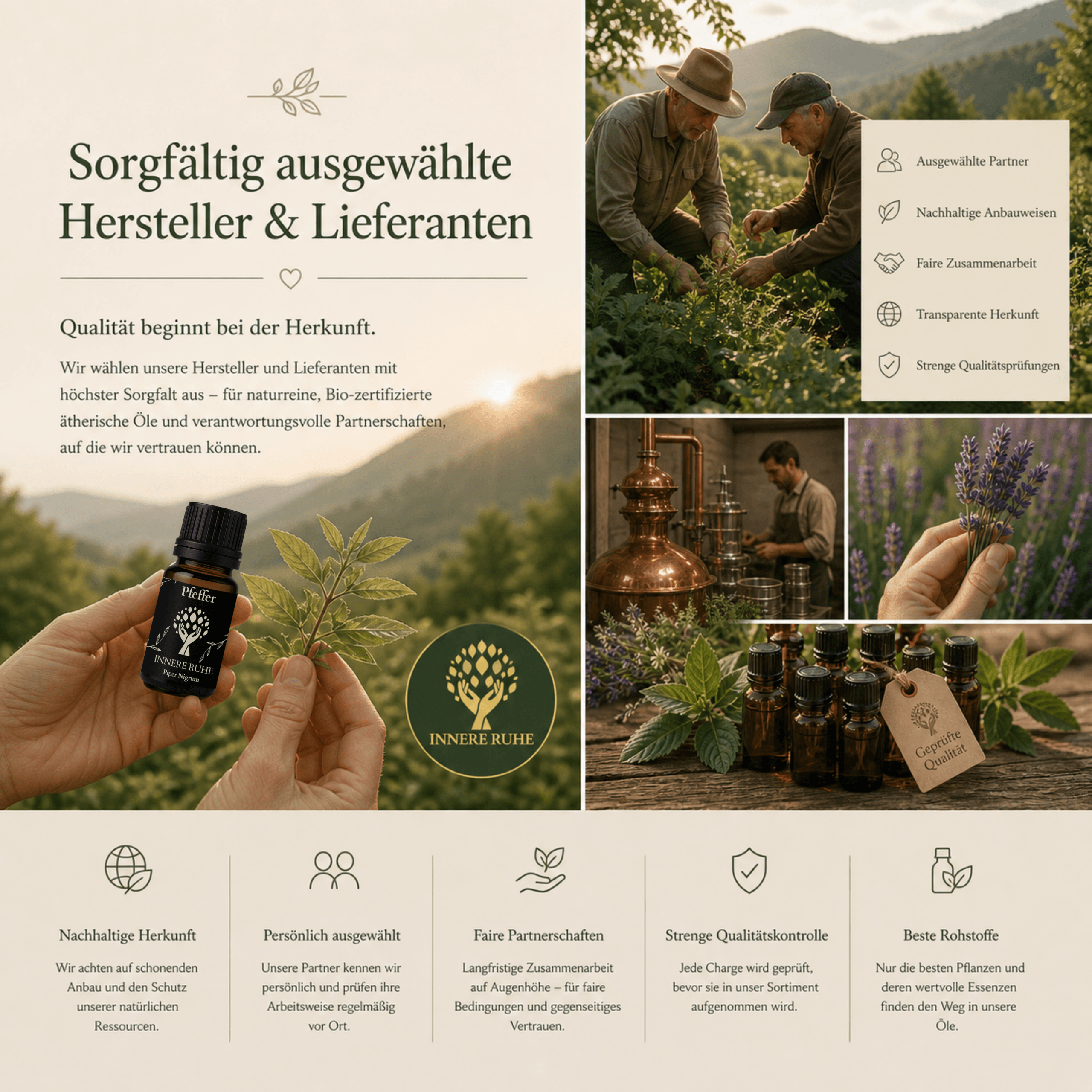 Nachhaltiger Anbau ätherische Öle